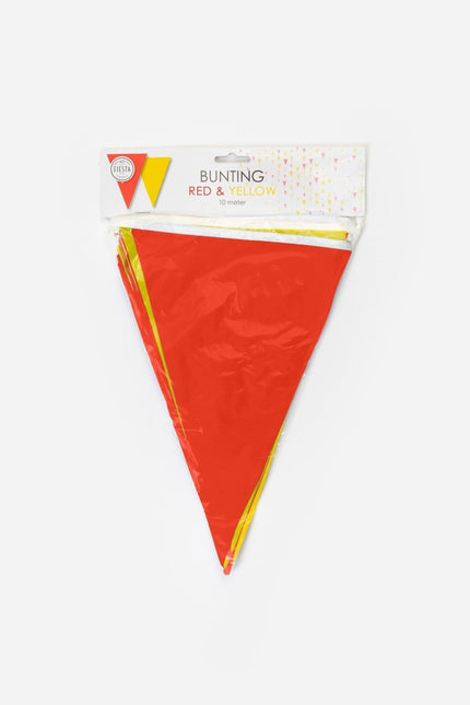 Vlaggenlijn Rood Geel 10m van WeFiesta koop je bij Partywinkel