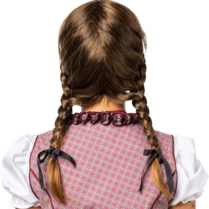 Vlechten Pruik Bruin van Orlob koop je bij Partywinkel