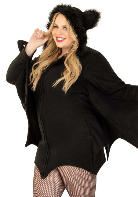 Vleermuis Jurk Zwart Dames Plus Size Leg Avenue van Leg Avenue koop je bij Partywinkel