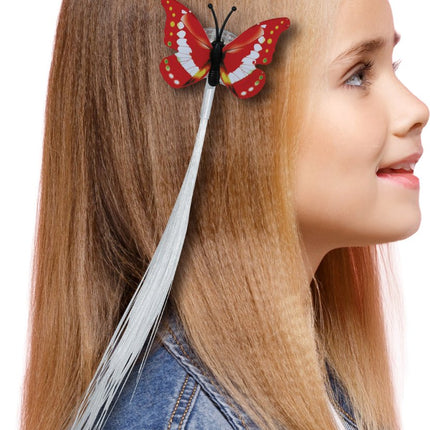 Vlinder Hair Extension Met Licht 33cm van Fiestas Guirca koop je bij Partywinkel