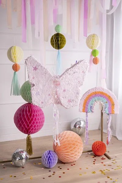 Vlinder Pinata Roze 58cm van Partydeco koop je bij Partywinkel