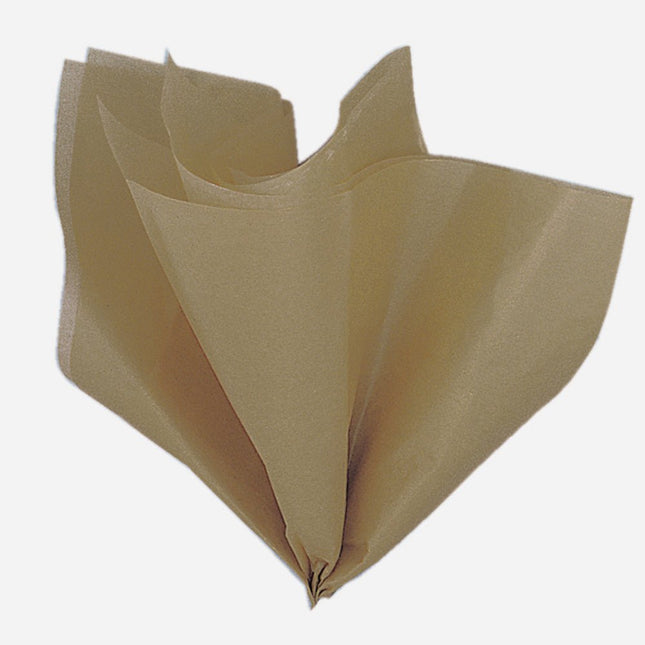 Vloeipapier Goud 30,6cm 5st van Unique koop je bij Partywinkel