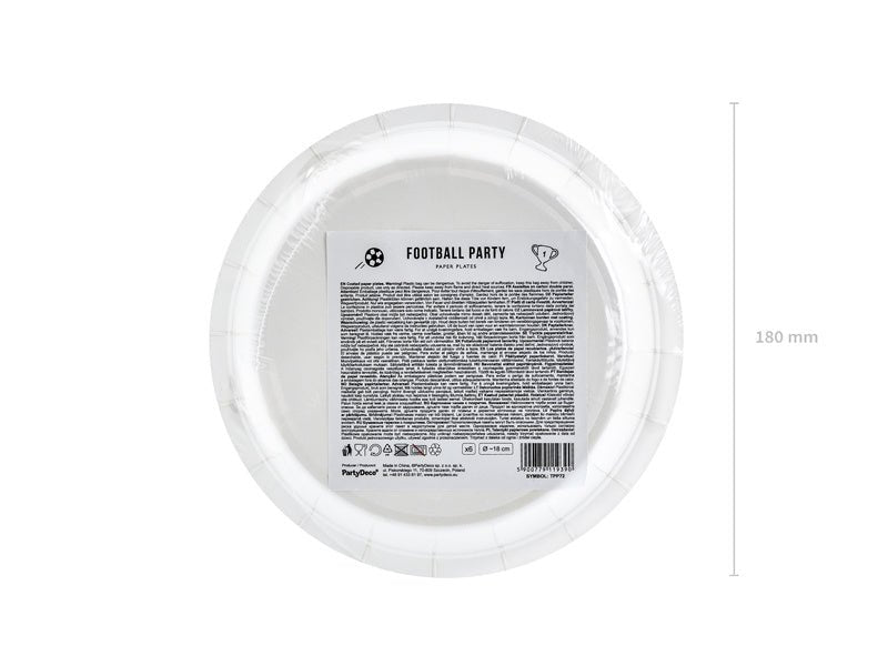 Voetbal Borden 18cm 6st van Partydeco koop je bij Partywinkel