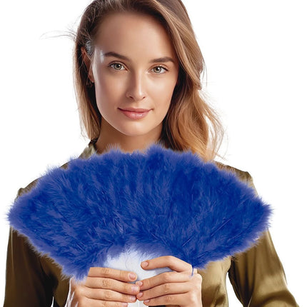 Waaier Blauwe Veren van Fiestas Guirca koop je bij Partywinkel