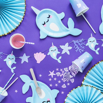 Walvis Borden 29cm 6st van Partydeco koop je bij Partywinkel