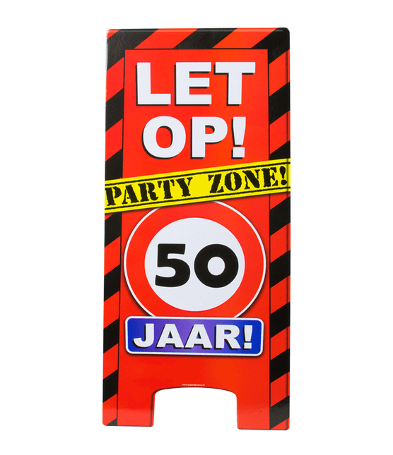Warning Sign 50 Jaar 62,5cm van Paper Dreams koop je bij Partywinkel