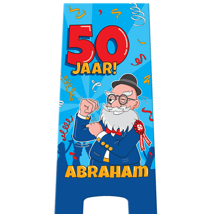 Warning Sign Abraham Cartoon 58cm van Paper Dreams koop je bij Partywinkel