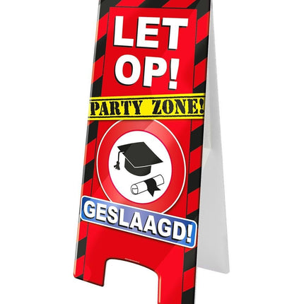 Warning Sign Geslaagd Verkeersbord 62,5cm van Paper Dreams koop je bij Partywinkel