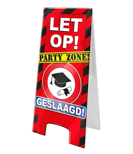 Warning Sign Geslaagd Verkeersbord 62,5cm van Paper Dreams koop je bij Partywinkel