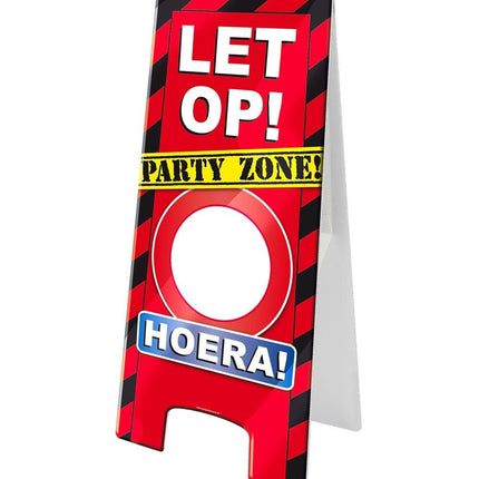 Warning Sign Hoera Personaliseerbaar 62,5cm van Paper Dreams koop je bij Partywinkel