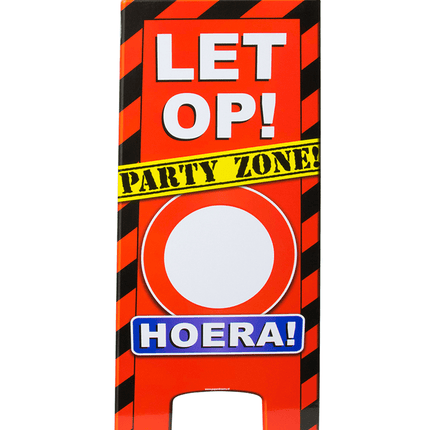 Warning Sign Hoera Personaliseerbaar 62,5cm van Paper Dreams koop je bij Partywinkel