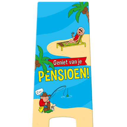 Warning Sign Pensioen Cartoon 58cm van Paper Dreams koop je bij Partywinkel