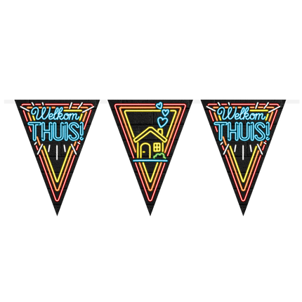 Welkom Thuis Slingers Neon 10m van Paper Dreams koop je bij Partywinkel