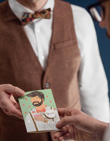 Wenskaart Groom 15cm van Partydeco koop je bij Partywinkel