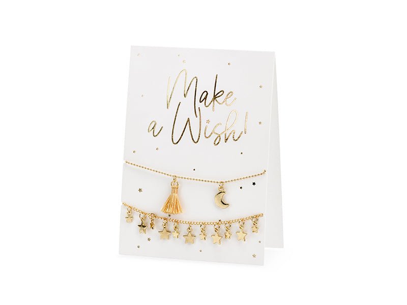 Wenskaart Make A Wish Armbanden 14,8cm van Partydeco koop je bij Partywinkel
