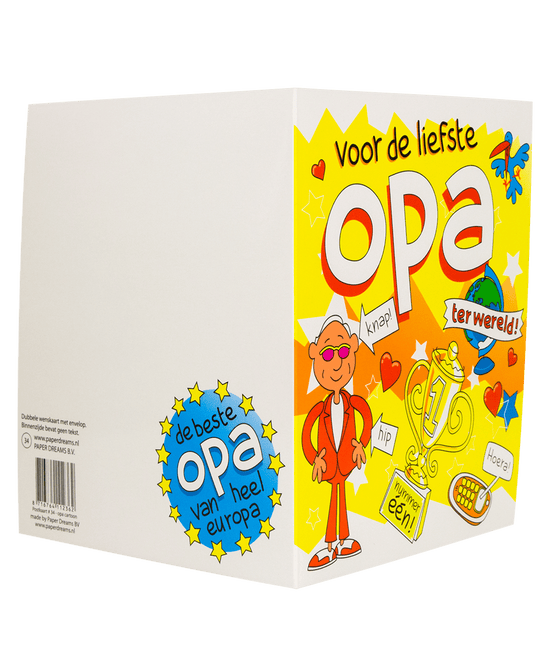 Wenskaart Opa 16,5cm van Paper Dreams koop je bij Partywinkel