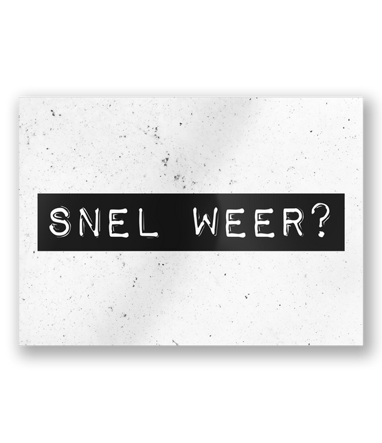 Wenskaart Snel Weer 15cm van Paper Dreams koop je bij Partywinkel