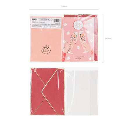 Wenskaart Team Bride 15cm van Partydeco koop je bij Partywinkel