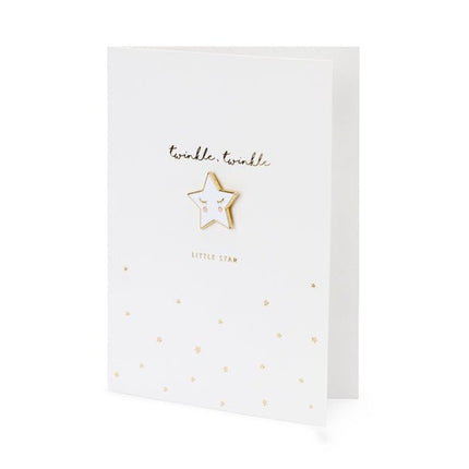 Wenskaart Twinkle Little Star 14,8cm van Partydeco koop je bij Partywinkel