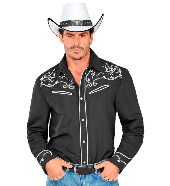 Western Cowboy Shirt Zwart van Widmann koop je bij Partywinkel