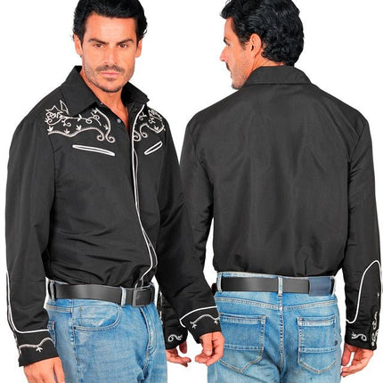 Western Cowboy Shirt Zwart van Widmann koop je bij Partywinkel