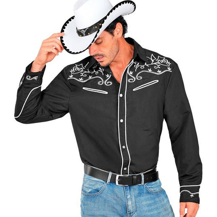Western Cowboy Shirt Zwart van Widmann koop je bij Partywinkel