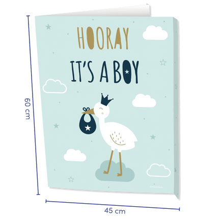 Window signs Newborn baby boy 60cm van Paper Dreams koop je bij Partywinkel