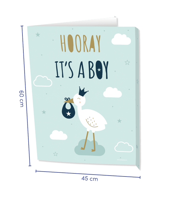 Window signs Newborn baby boy 60cm van Paper Dreams koop je bij Partywinkel