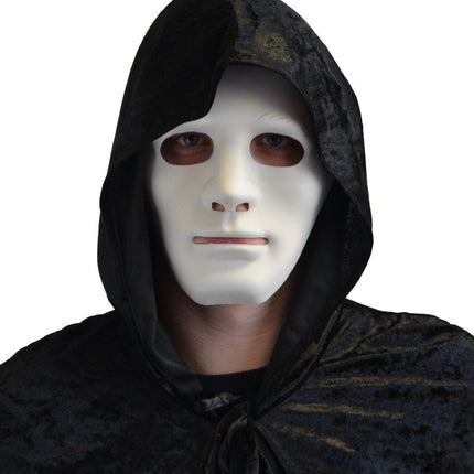 Wit Masker Pvc van Partychimp koop je bij Partywinkel