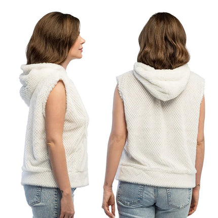 Wit Vest Fluffy van Boland koop je bij Partywinkel