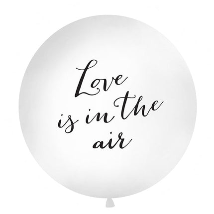 Witte Balllon Love Is In The Air 90cm van Partydeco koop je bij Partywinkel