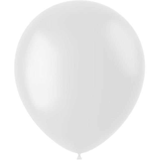 Witte Ballonnen Coconut White 33cm 100st van Folat koop je bij Partywinkel