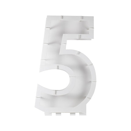 Witte Ballonnen Standaard 5 Jaar 81cm van Ginger Ray koop je bij Partywinkel