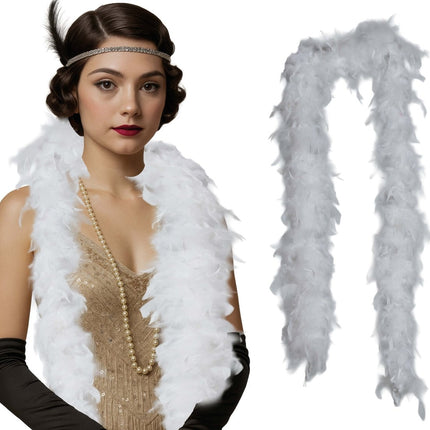 Witte Boa Veren 80gr van Fiestas Guirca koop je bij Partywinkel