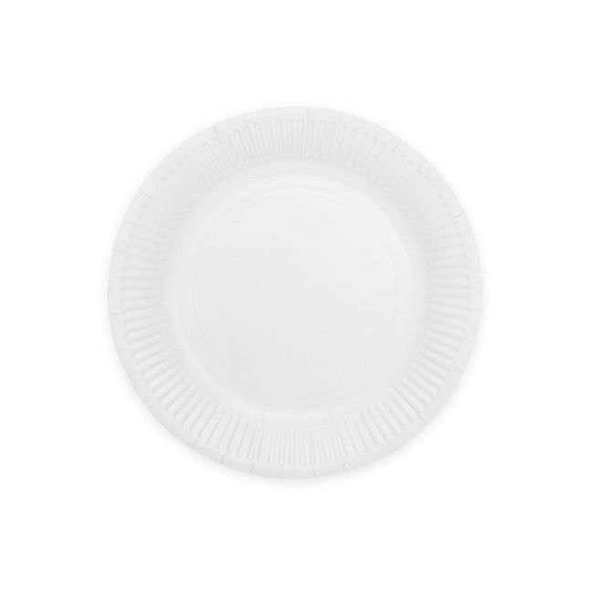 Witte Borden Papier 23cm 16st van WeFiesta koop je bij Partywinkel