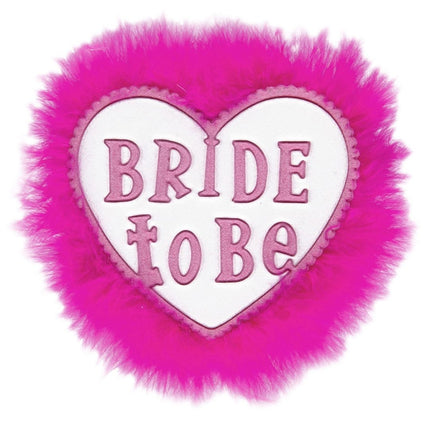 Witte Broche Bride To Be van Widmann koop je bij Partywinkel