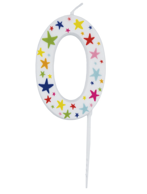 Witte Cijferkaars 0 Sterren van Unique koop je bij Partywinkel