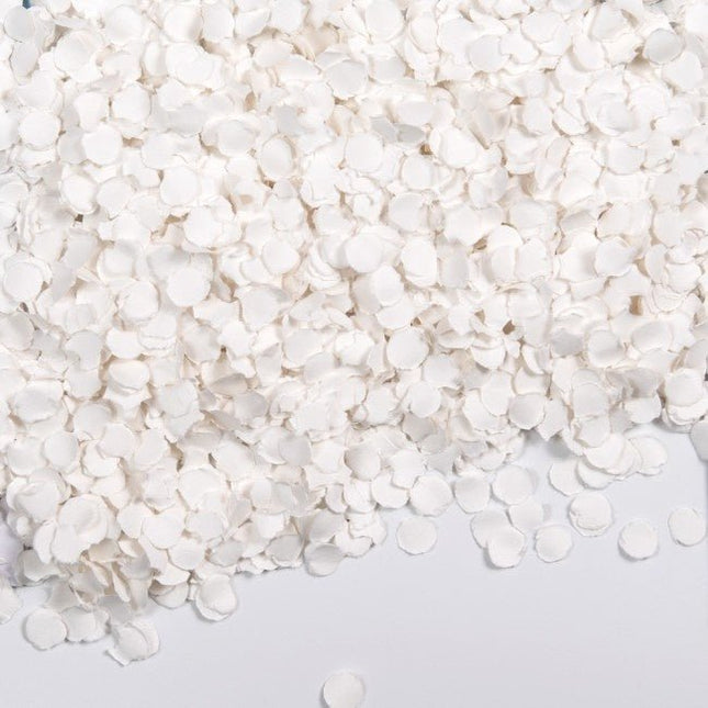 Witte Confetti 100gr van WeFiesta koop je bij Partywinkel