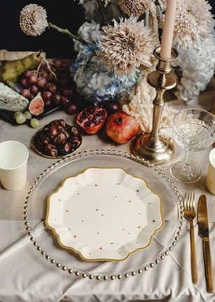 Witte Dienblad Witte Parel 32cm van Partydeco koop je bij Partywinkel