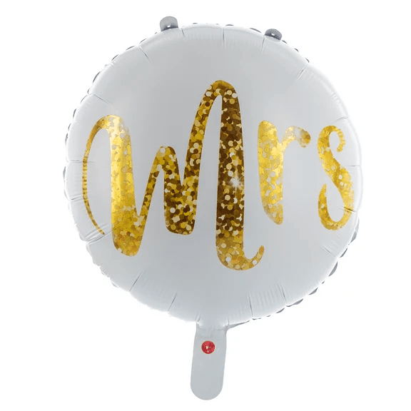Witte Helium Ballon Mrs Leeg 45cm van VDV Benefit koop je bij Partywinkel