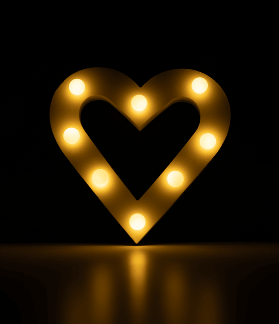 Witte Licht Hart van Paper Dreams koop je bij Partywinkel