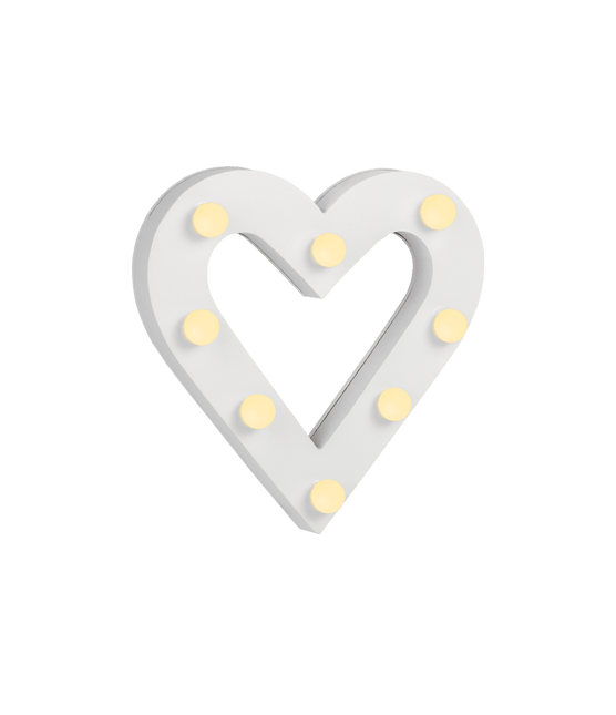 Witte Licht Hart van Paper Dreams koop je bij Partywinkel