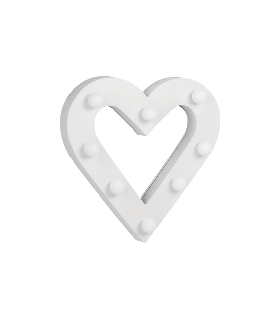 Witte Licht Hart van Paper Dreams koop je bij Partywinkel