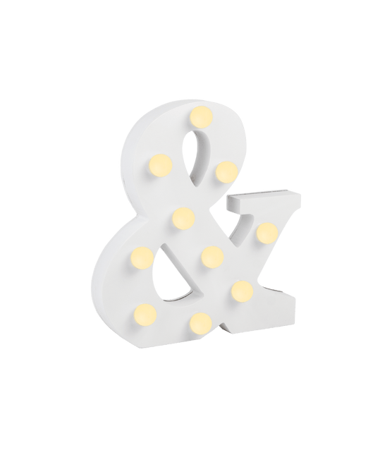Witte Licht Letter & 16,5cm van Paper Dreams koop je bij Partywinkel