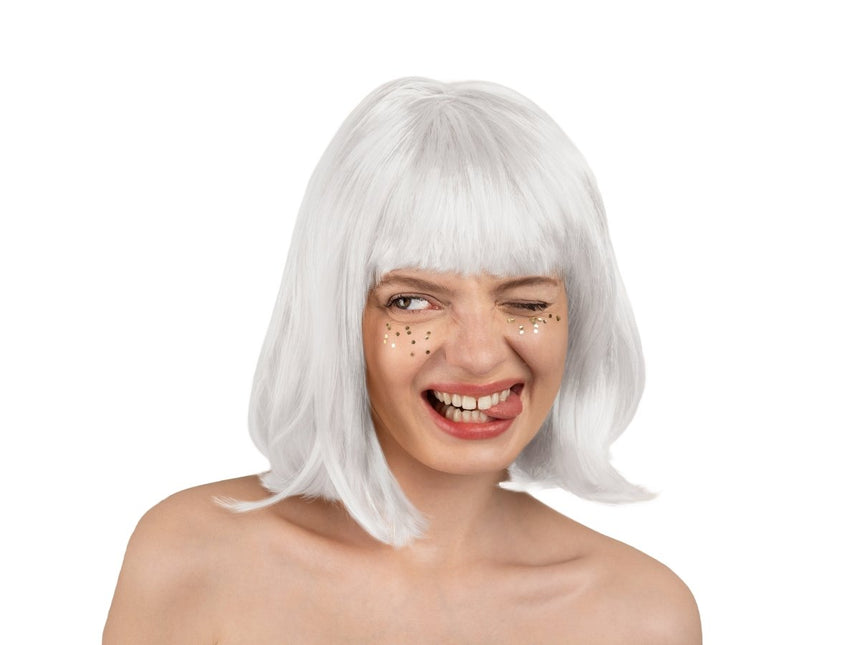 Witte Pruik Cleopatra van Partydeco koop je bij Partywinkel