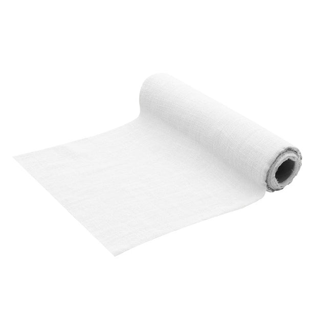 Witte Tafelloper Katoen 5m van CHAKS koop je bij Partywinkel