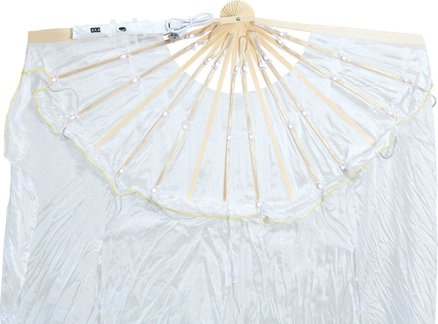 Witte Waaier Met Licht 1,5m van Fiestas Guirca koop je bij Partywinkel