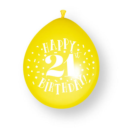 10ct Happy 21st Birthday 23 cm:n lateksipallot