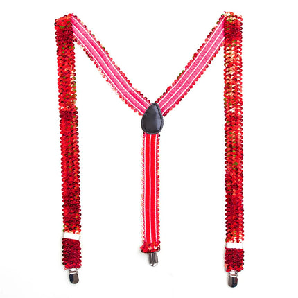Neon-paljettihousunauhat 2,5 cm