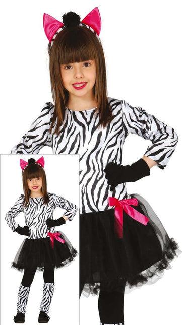 Zebra jurkje meisje van Fiestas Guirca koop je bij Partywinkel